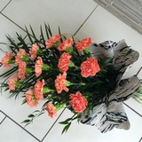 Kytice rostl� smute�n� z karafi�t�